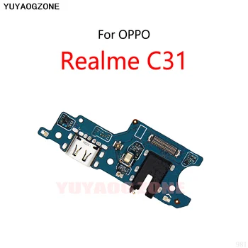 10 шт./лот для OPPO Realme C31 USB док-станция для зарядки Порт Розетка Гибкий кабель Модуль платы зарядки