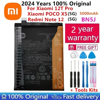 100% Оригинальный Аккумулятор 5000 мАч BN5J Для Xiaomi Redmi Note 12 5G/12T Pro / POCO X5 5G Аккумуляторы Для Мобильных телефонов Bateria + Инструменты