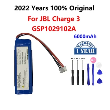 100% Оригинальный Сменный Аккумулятор емкостью 6000 мАч Для JBL Charge 3 Charge3 2015 2016 Версии Динамик GSP1029102A Bateria