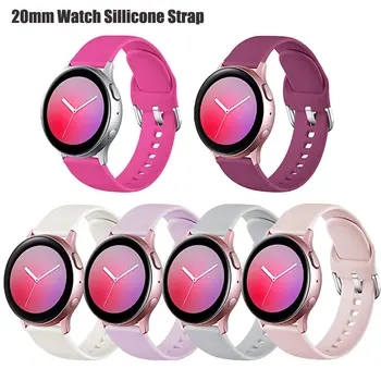 20 мм Силиконовый Ремешок Для Galaxy Watch Active 2 44 мм 40 мм Браслет Для Смарт-часов Amazfit Bip U Pro/Bip/Bip Lite /Bip S /Bip S lite/