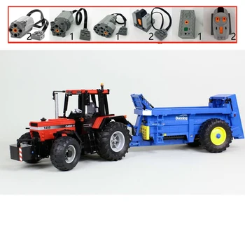 2021 НОВАЯ масштабная модель 1:17 сельскохозяйственного трактора Case IH, строительный блок moc-54812, игрушечная модель грузовика для дистанционной сборки, подарок мальчику на день рождения