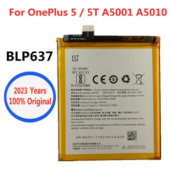 2023 Года Новый 100% Оригинальный Аккумулятор Для Oneplus 5 1 + 5 5T Сменный Аккумулятор BLP637 3300 мАч Высококачественные Аккумуляторы Для Телефонов