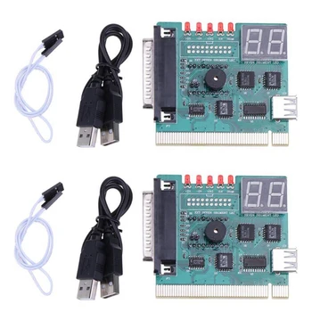2X USB PCI PC Диагностический Анализатор Материнской Платы POST Card С Отображением 2-Значного Кода Ошибки Для Тестирования И Анализа Портативных ПК