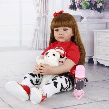 60 СМ Куклы-Реборн Принцесса Девочка Кукла Реалистичные Куклы Reborn Baby Bonecas для Девочек Куклы-Реборн Прямая Доставка Игрушки для детей