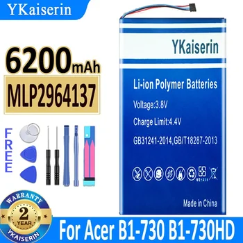 6200 мАч YKaiserin Аккумулятор MLP2964137 Для Acer lconia One 7 One7 B1-730 B1-730HD A1402 новый Bateria + Номер трека