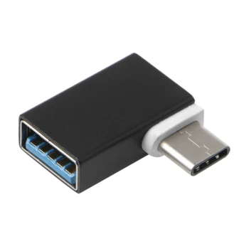 90-градусный адаптер Type C для подключения к USB-разъему для передачи данных OTG для Macbook и телефона Android