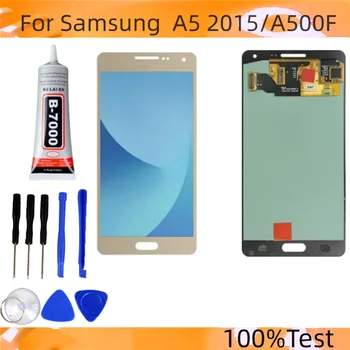 A500 ЖК-Дисплей Для Samsung Galaxy A5 2015 ЖК-дисплей Сенсорный Дигитайзер В сборе Для SM-A500F A500M С Регулируемой Яркостью