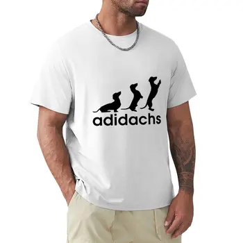 Adidachs Футболка для любителей собак с таксой, блузка, одежда из аниме, эстетическая одежда, черные футболки, футболка с круглым вырезом, мужская