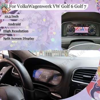 Android Digital Cluster Виртуальная ЖК-Приборная Панель Для VolksWagenwerk VW Golf 6 Golf 7 Speedometer LCD Panel Instrument Cluste