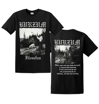 BURZUM - Черная футболка с надписью 