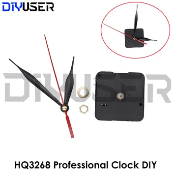 HQ3268 Профессиональный и практичный механизм для настенных кварцевых часов, набор инструментов для ремонта своими руками с красными стрелками