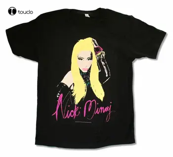 Nicki Minaj Color Portrait Tour 2012 Черная футболка Новый официальный унисекс Пользовательские футболки Aldult Teen Unisex с цифровой печатью