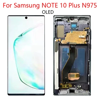 OLED Для Samsung Note10 + ЖК-экран дисплея N975F N975B Рамка + Сенсорная панель Дигитайзер Для Samsung Note 10 Plus 5G LCD