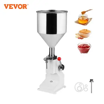 VEVOR A03 Ручная машина для розлива жидкости объемом 5-50 МЛ, коммерческий дозатор жидкости, сопло, поршневая пружинная винтовая паста, наполнитель для бутылок с маслом.