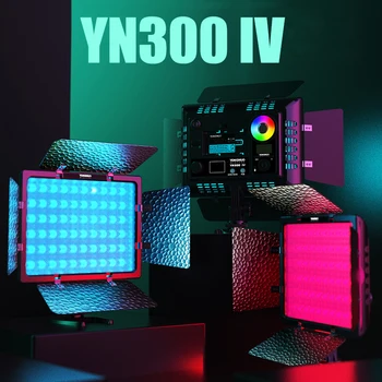 Yongnuo YN300 IV RGB Panel LED Video Light 3200 k-5500 K RGB Полноцветное Профессиональное Фотографическое Освещение для Студийного Видео