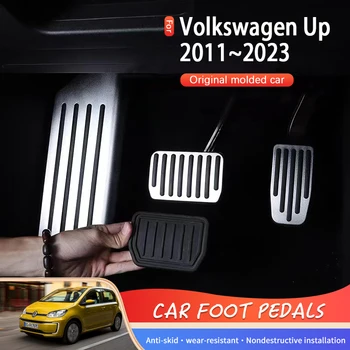 Автомобильные педали AT MT для Фольксваген UP! E-UP Skoda Citigo SEAT Mii 2011 ~ 2023 Нескользящие автомобильные накладки для ног, Акселераторы, автомобильные аксессуары