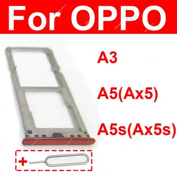 Адаптер для чтения Слотов SD-карт для OPPO A3 A5 AX5 (2018) A5 4G (2020) A5s AX5s Держатель Лотка для Sim-карт Запасные Части для ремонта