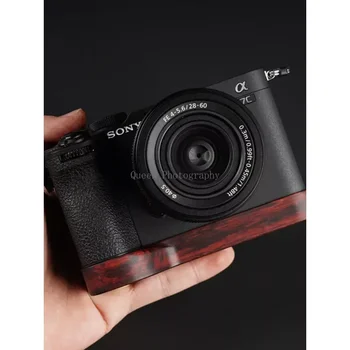 Быстроразъемная Рукоятка на Деревянной Основе для Sony A7C Arca Swiss Clamp Крепление Для Штатива Из Черного Ореха Пластина Для Камеры