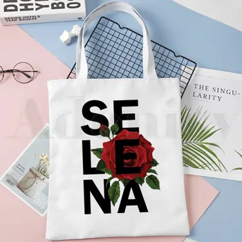 Винтаж 90-х, мультяшные сумки La Reina SELENA QUINTANILLA, сумки через плечо, повседневная сумка для покупок, женская элегантная холщовая сумка