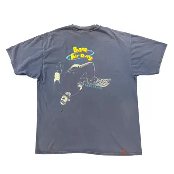 Винтажная футболка 90-х с изображением Дня катания на сноуборде, плохой воздух, размер XL для взрослых, потертый