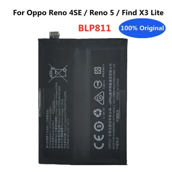 Высококачественный 100% Оригинальный Аккумулятор для телефона BLP811 4500 мАч для OPPO/Reno 4SE/Reno 5/Find X3 Lite Batteries Bateria