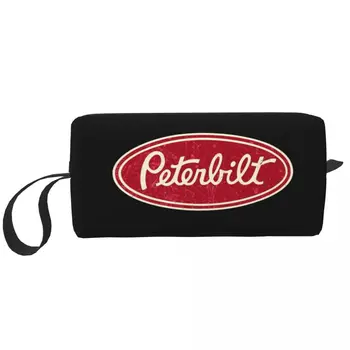 Гоночная винтажная большая косметичка Peterbilt Truck Car Racing, косметичка для путешествий, портативная сумка для туалетных принадлежностей для мужчин