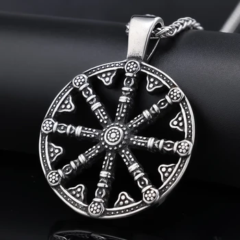 Готическое ожерелье с компасом Викингов, Мужские и женские ювелирные изделия из нержавеющей стали Оптом