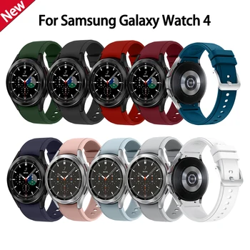 Для Samsung Galaxy Watch 4 Ремешок Для Samsung Watch 4 46 мм 42 мм Смарт-часы Силиконовый Браслет Для Galaxy Watch 4 44 мм 40 мм Ремешок
