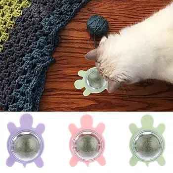 Игрушечный мячик для кошачьих щипков, вращающийся на 360 градусов, настенные самоклеящиеся шарики для кошачьих щипков, игрушки для чистки зубов, игрушки для кошачьих укусов