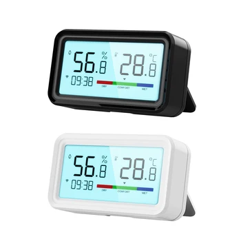 Измеритель температуры и влажности Tuya Smart WiFi, ЖК-цифровой термометр, гигрометр, датчик домашней метеостанции в помещении