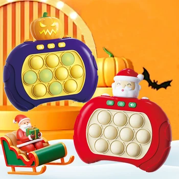 Конечная версия 999 уровней Всплывающая легкая игровая консоль быстрого нажатия со светодиодным дисплеем для игрушек-непосед для взрослых и детей Рождественский подарок
