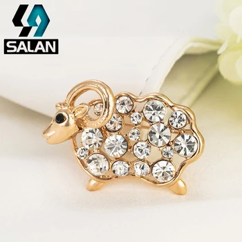 Корейская мода жемчуг бриллианты маленькая брошь в виде овечки корсажная строчка женские аксессуары прямая продажа с фабрики