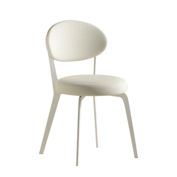Кремовый стул с изысканным дизайном и простой спинкой для обеденного стола и стула.