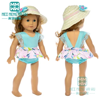 Кукольная одежда для американских кукол 45 см и новорожденных кукол Модная пляжная юбка-шляпка от солнца