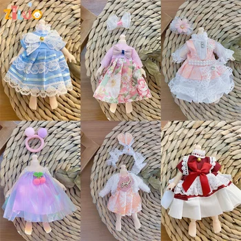 Кукольная одежда для девочек 15-18 см, кукольная одежда, юбка-одевалка, милый повседневный костюм, игрушки для кукол, аксессуары для кукол, игрушки для детей, подарки
