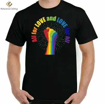ЛГБТ-ФУТБОЛКА Pride all for Love Peace Equality Унисекс, Топ, Футболка для Лесбиянок