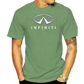Летняя хлопковая мужская футболка с принтом автомобиля Infiniti в летнем стиле с коротким рукавом