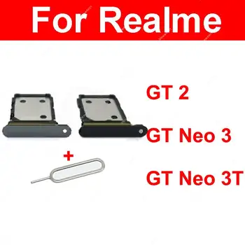 Лоток для SIM-карт Realme GT 2 Neo 3 Neo 3T SIM-Карта Гнездо для SD-Карты Считыватель Держатель Слот Запасные Части