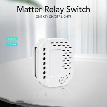 Модульное реле Tuya Matter Wifi Smart Switch Работает с Homekit И Tuya Smartlife Tuya Smart Relay Switch Прочный И Простой в установке