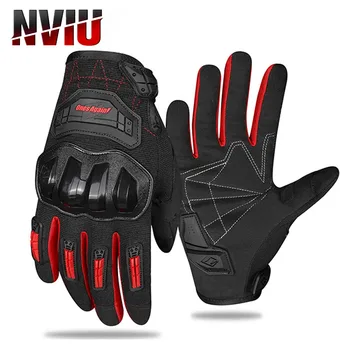 Мотоциклетные защитные перчатки с сенсорным экраном на весь палец, мотоциклетные перчатки для мужчин, защитное снаряжение, Дышащие прочные мотоциклетные перчатки