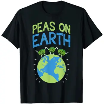 Мужские футболки Peas on Earth Peace Memes, хлопковые повседневные футболки Four Seasons, графические футболки с мультяшным логотипом, мягкий принт.