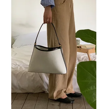 Нишевый дизайн, Простая женская сумка из холста в елочку, сумка-мешок на одно плечо, сумка для подмышек, Темпераментная сумка 2023, Новинка