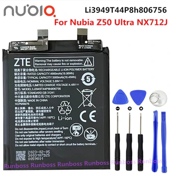 Новый Оригинальный Аккумулятор Li3949T44P8h806756 5000 мАч Для Мобильного Телефона ZTE Nubia Z50 Ultra Z50Ultra NX712J