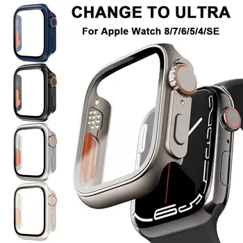 Рамка Ultra 49 мм заменена на Ultra Чехол для Apple Watch из закаленного стекла 8 7 6 5 4 45/44/41/ Аксессуары для смарт-часов 40 мм