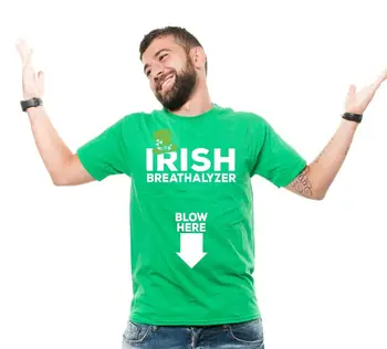 Рубашка на День Святого Патрика Ирландский Алкотестер St Patricks Funny Drinking Shirt