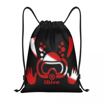 Рюкзак для подводного плавания Aqua Red iDive OK на шнурке, спортивная спортивная сумка для женщин и мужчин, сумка для покупок для дайверов, Рюкзак для дайвинга