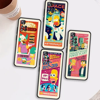 Симпатичные Симпсоны Диснея Для Xiaomi Redmi Note 12 Pro 11T 11E 11S 10T 10S Turbo Plus Max Lite 5G Черный Мягкий Чехол Для Телефона Чехол Для Телефона