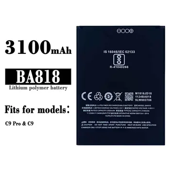 Сменный Аккумулятор BA818 Для Meizu C9 Pro M819H C9 M818H BA-818 Большой емкости, Высококачественные Встроенные Литиевые Батареи