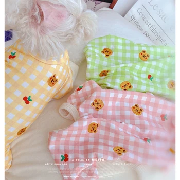 Собака-эксклюзивная одежда для четвероногих Весенне-летняя домашняя одежда для домашних животных, щенок тедди Бишон Бо