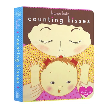 Считая поцелуи, Карен Кац, Детские книжки для малышей в возрасте 1 2 3 лет, Английская книжка с картинками, 9780689856587